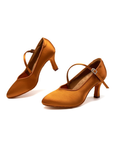 BUTY DO TAŃCA STANDARDU DELIKATNE BRĄZOWE 7,5cm