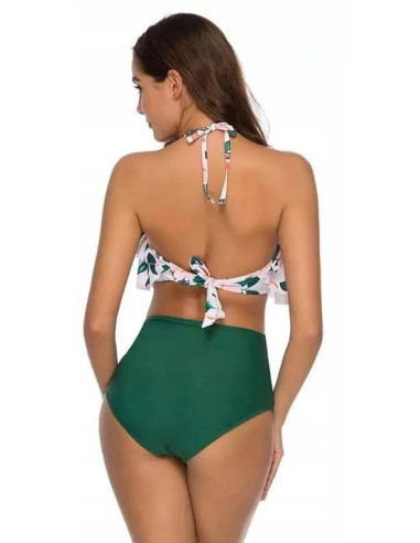 BIKINI STRÓJ KĄPIELOWY WYSOKI STAN FALBANKA