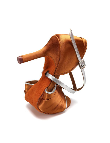 BUTY DO TAŃCA TANECZNE SUBTELNE LATINO BRĄZ 8,5cm