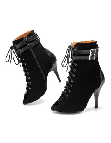 BUTY DO TAŃCA HIGH HEELS SKÓRZANE WIĄZANE 10cm