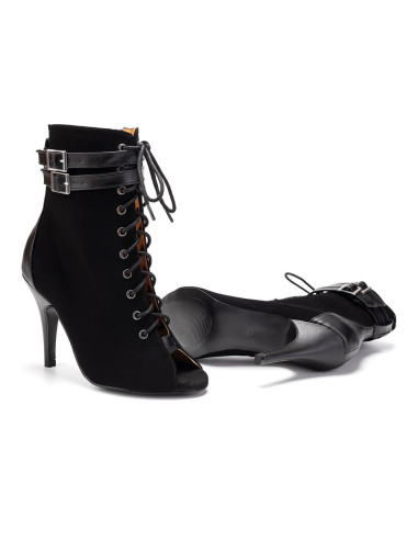 BUTY DO TAŃCA HIGH HEELS SKÓRZANE WIĄZANE 10cm