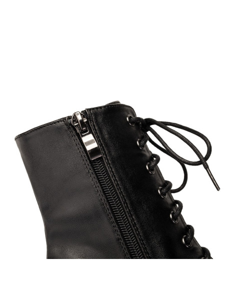 BUTY DO TAŃCA HIGH HEELS SKÓRZANE WIĄZANE 10cm