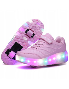 BUTOROLKI BUTY Z ROLKAMI ROLKI WROTKI LED PUDROWE