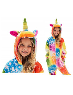 PIŻAMA DLA DZIECI TĘCZOWY JEDNOROŻEC ONESIE