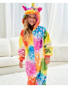 PIŻAMA DLA DZIECI TĘCZOWY JEDNOROŻEC ONESIE 2