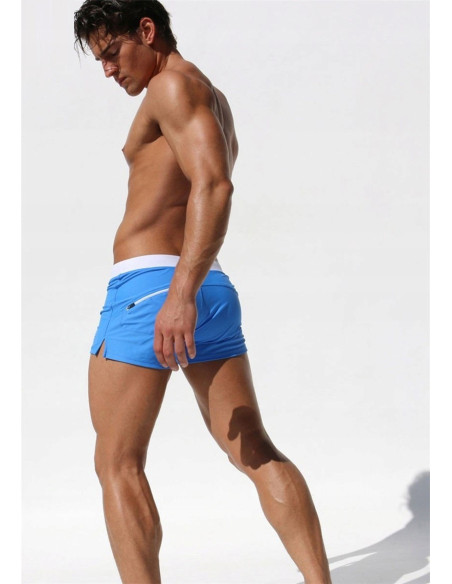 KĄPIELÓWKI SZORTY KĄPIELOWE BOKSERKI BŁĘKITNE