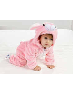 PIŻAMA DLA DZIECI RÓŻ KRÓLIK KIGURUMI ONESIE 2