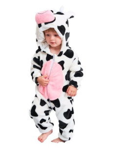 PIŻAMA DLA DZIECI CYCEK KROWA KIGURUMI ONESIE