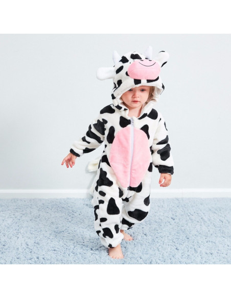 PIŻAMA DLA DZIECI CYCEK KROWA KIGURUMI ONESIE