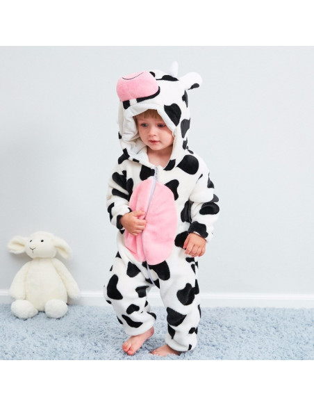 PIŻAMA DLA DZIECI CYCEK KROWA KIGURUMI ONESIE