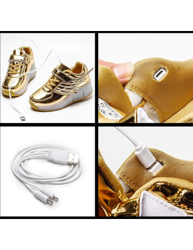 BUTOROLKI BUTY Z ROLKAMI ROLKI WROTKI LED CZARNE