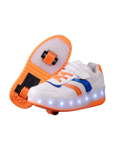 BUTOROLKI BUTY Z ROLKAMI ROLKI WROTKI BIAŁE LED Z POLSKI