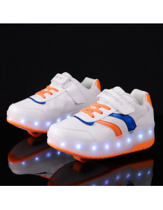 BUTOROLKI BUTY Z ROLKAMI ROLKI WROTKI BIAŁE LED Z POLSKI 2