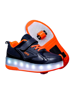 BUTOROLKI BUTY Z ROLKAMI ROLKI WROTKI GRANATOWE HOLO