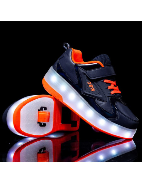 BUTOROLKI BUTY Z ROLKAMI ROLKI WROTKI GRANATOWE HOLO