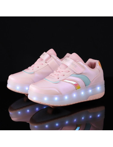 BUTOROLKI BUTY SPORTOWE Z ROLKAMI ROLKI WROTKI LED