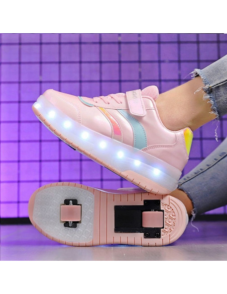 BUTOROLKI BUTY Z ROLKAMI ROLKI WROTKI PUDROWE LED Z POLSKI