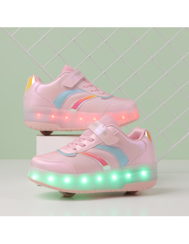 BUTOROLKI BUTY SPORTOWE Z ROLKAMI ROLKI WROTKI LED