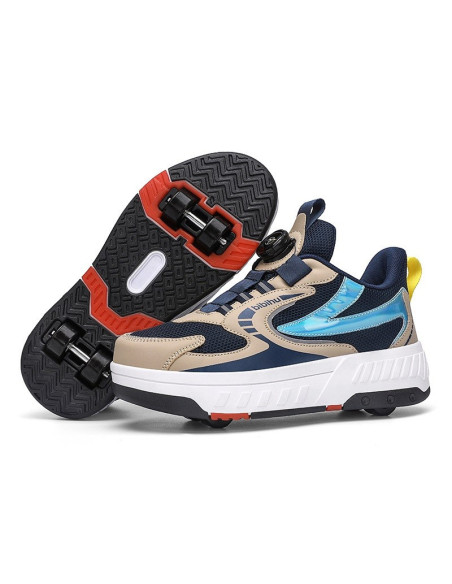 BUTOROLKI BUTY Z ROLKAMI ROLKI WROTKI KHAKI BEZ LED