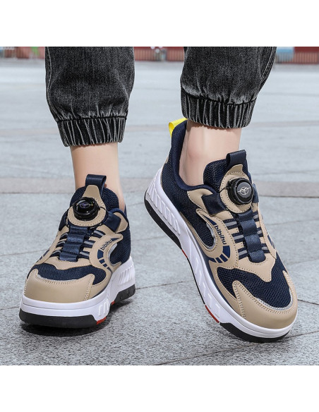 BUTOROLKI BUTY Z ROLKAMI ROLKI WROTKI KHAKI BEZ LED