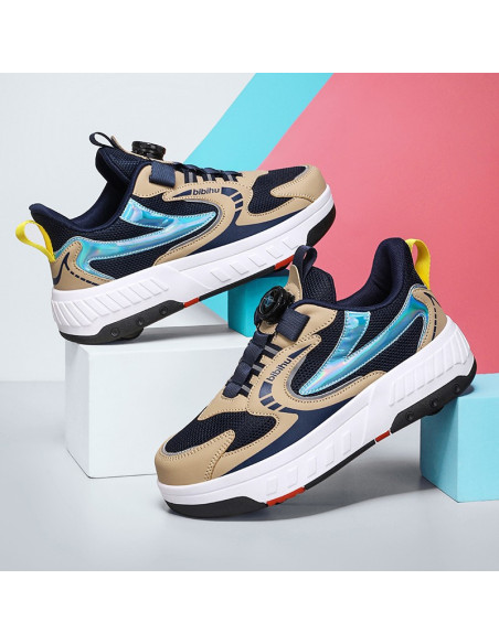 BUTOROLKI BUTY Z ROLKAMI ROLKI WROTKI KHAKI BEZ LED