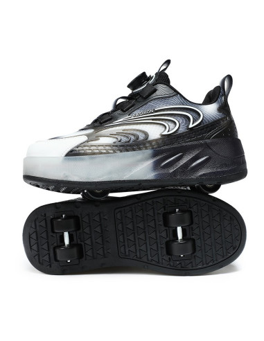 BUTOROLKI BUTY Z ROLKAMI ROLKI WROTKI CZANE LED...