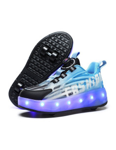 BUTOROLKI BUTY Z ROLKAMI ROLKI WROTKI NIEBIESKIE OMBRE LED