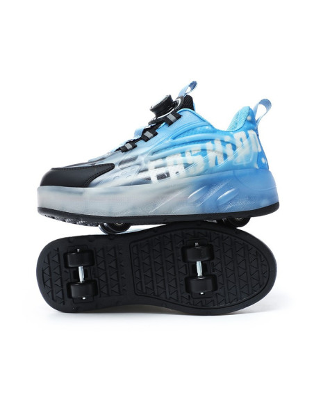 BUTOROLKI BUTY Z ROLKAMI ROLKI WROTKI NIEBIESKIE OMBRE LED