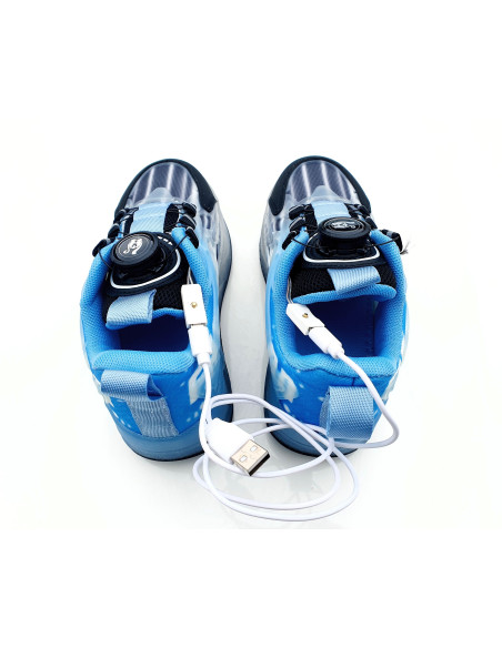 BUTOROLKI BUTY Z ROLKAMI ROLKI WROTKI NIEBIESKIE OMBRE LED