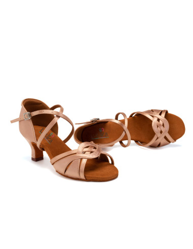 BUTY DO TAŃCA TANECZNE LATINO DELIKATNE SKIN 5,5cm