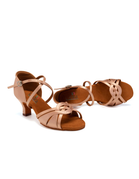 BUTY DO TAŃCA TANECZNE LATINO DELIKATNE SKIN 5,5cm