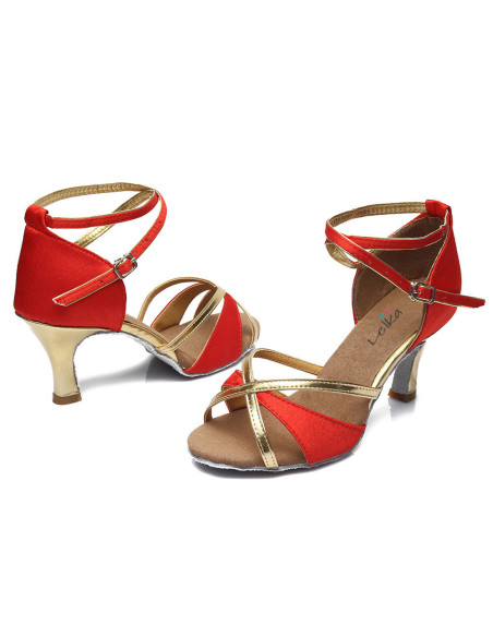 BUTY DO TAŃCA TOWARZYSKIEGO TANECZNE MODNE RED