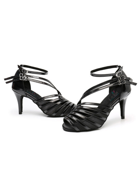 BUTY DO TAŃCA TANECZNE WYGODNE CZARNE OBCAS 8,5cm