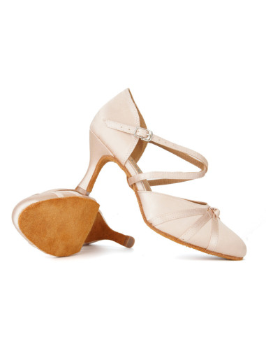 BUTY TANECZNE DO STANDARDU CIELISTE BEŻOWE 7,5cm