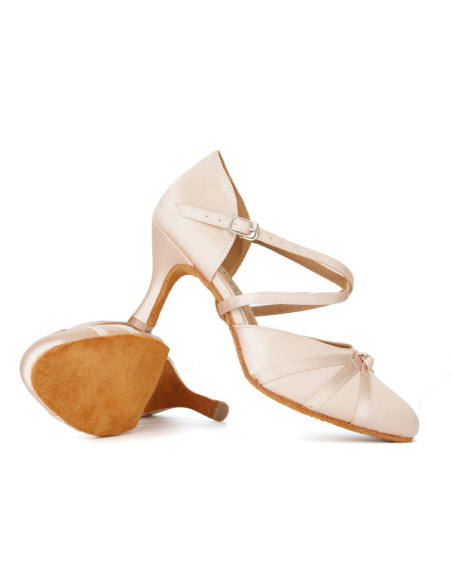 BUTY TANECZNE DO STANDARDU CIELISTE BEŻOWE 7,5cm