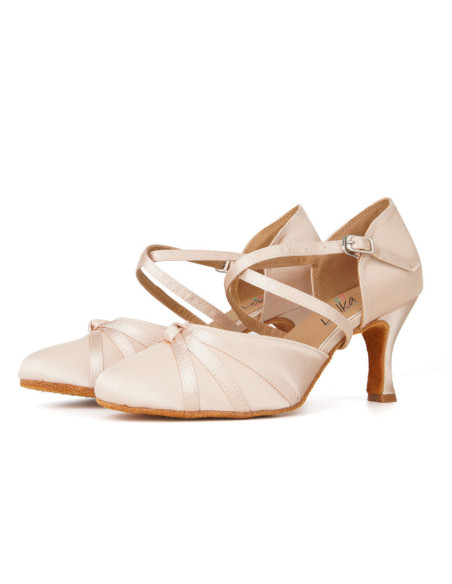 BUTY TANECZNE DO STANDARDU CIELISTE BEŻOWE 7,5cm