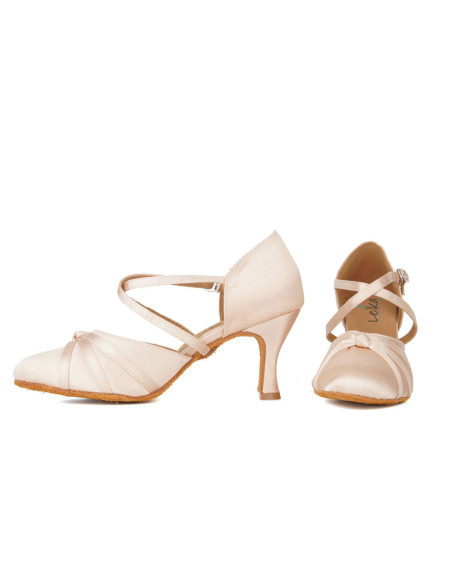 BUTY TANECZNE DO STANDARDU CIELISTE BEŻOWE 7,5cm