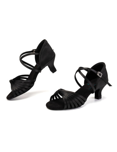 BUTY DO TAŃCA TANECZNE WYGODNE LATINO BLACK 5,5cm