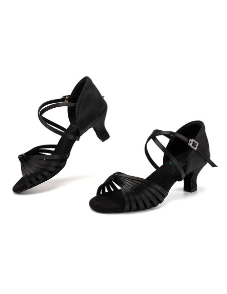 BUTY DO TAŃCA TANECZNE WYGODNE LATINO BLACK 5,5cm