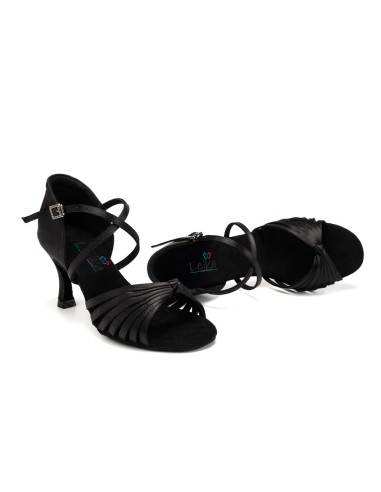 BUTY DO TAŃCA TANECZNE WYGODNE LATINO BLACK 7,5cm