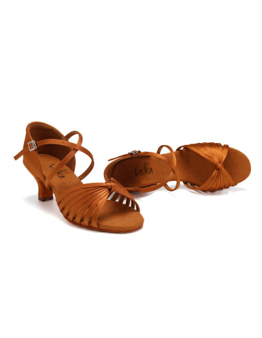 BUTY DO TAŃCA TANECZNE WYGODNE LATINO BRĄZ 5,5cm