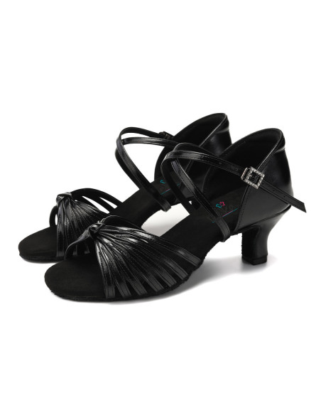 BUTY DO TAŃCA TANECZNE POŁYSKUJĄCE CZARNE 5,5cm