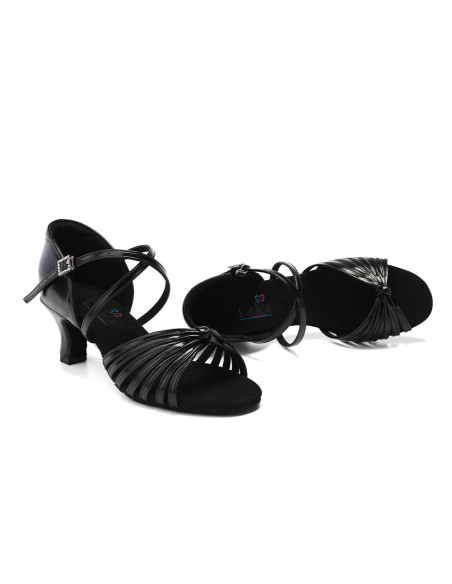 BUTY DO TAŃCA TANECZNE POŁYSKUJĄCE CZARNE 5,5cm