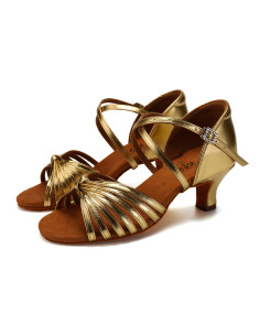 BUTY DO TAŃCA TANECZNE POŁYSKUJĄCE ZŁOTE 5,5cm