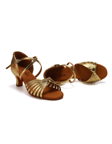 BUTY DO TAŃCA TANECZNE POŁYSKUJĄCE ZŁOTE 5,5cm