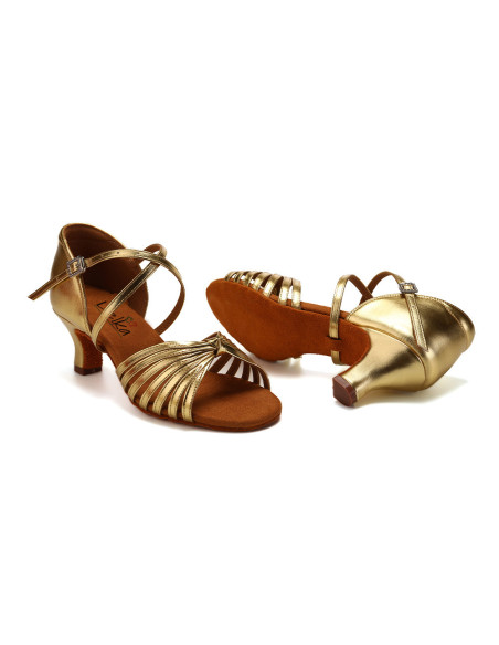 BUTY DO TAŃCA TANECZNE POŁYSKUJĄCE ZŁOTE 5,5cm