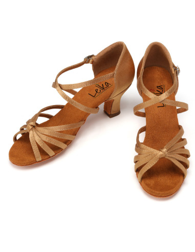 BUTY DO TAŃCA TANECZNE 5CM - CIELISTE NUDE BEŻOWE