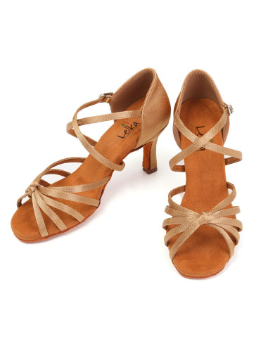 BUTY DO TAŃCA TANECZNE 7CM - CIELISTE NUDE BEŻOWE