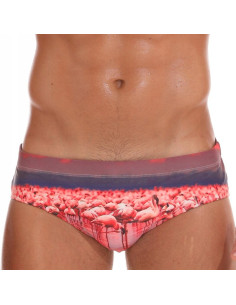 KĄPIELÓWKI MĘSKIE SLIPY SLIPKI PLAŻA FLAMINGI