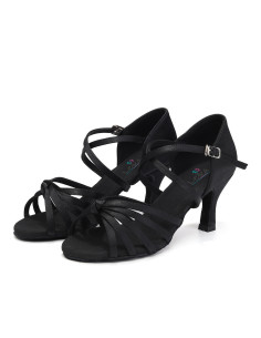 BUTY DO TAŃCA TANECZNE LATINO SALSA 7cm - CZARNE